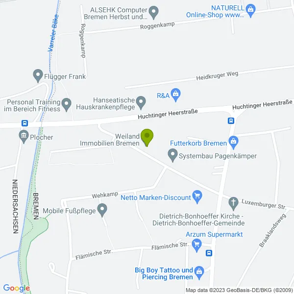 Lagekarte der Adresse des Maklers